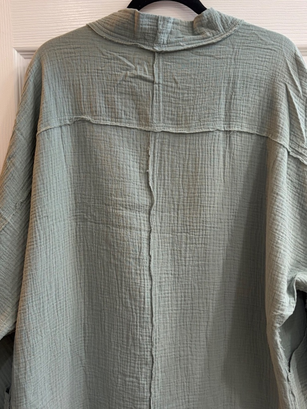 New Promesa 100% Cotton Gauze Open Front Kimono Cardigan Cardi Relaxed Medium - Picture 3 of 7